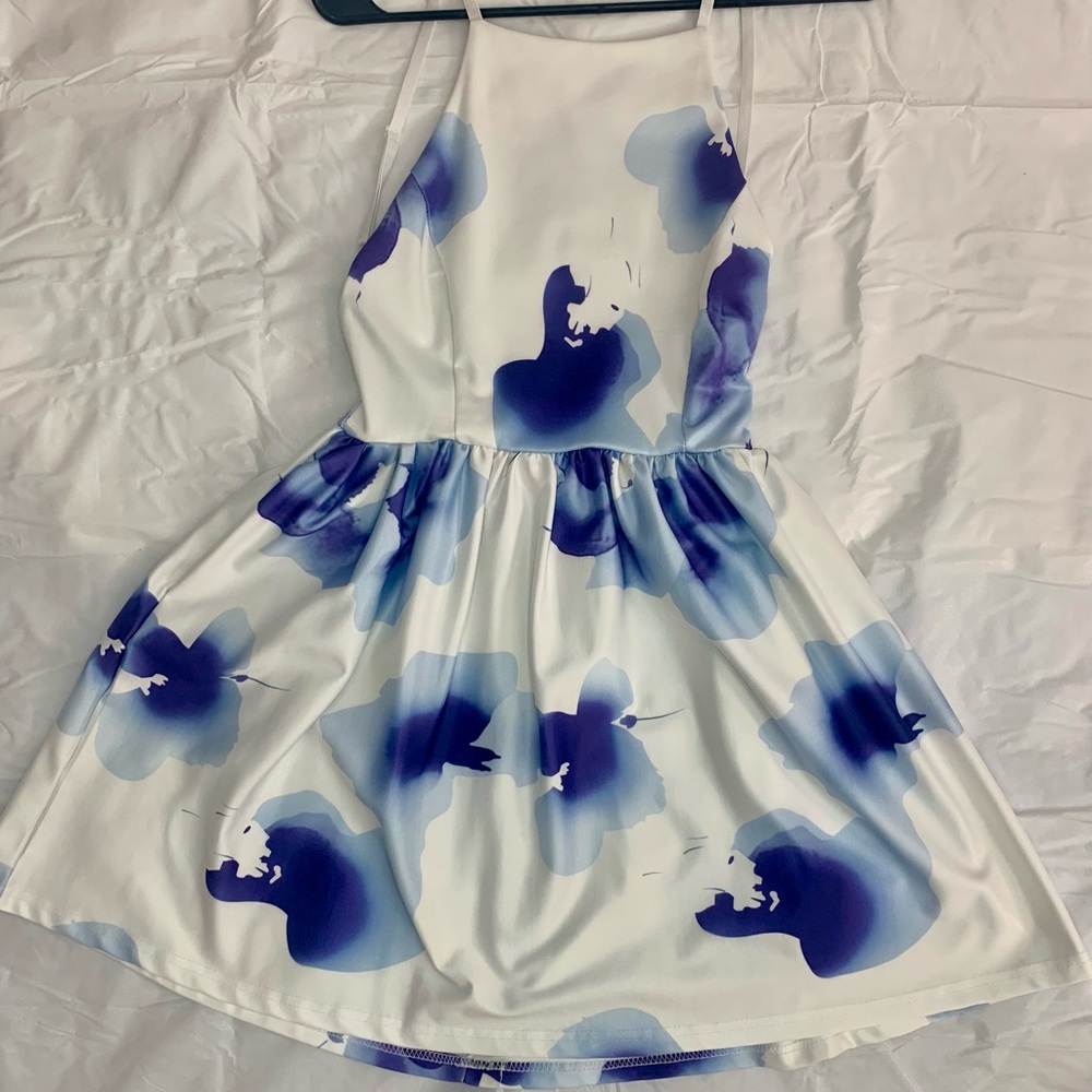 Women Casusl Evening Floral Dress With Pocket